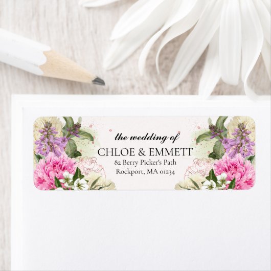 Rosa Lila Blumenzellenrücksendeadresse (Insitu)