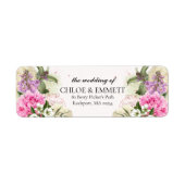 Rosa Lila Blumenzellenrücksendeadresse (Vorne)