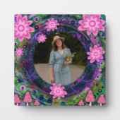 Rosa Lila Blüte Niedlich Ihr Foto individuell Fotoplatte (Vorderseite)