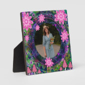 Rosa Lila Blüte Niedlich Ihr Foto individuell Fotoplatte (Vorderseite)