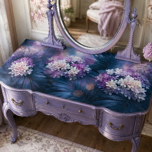 Rosa-lila Blütencluster-Decoupage Seidenpapier