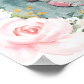 Rosa Lila Blütenelephon Eukalyptus Willkommen Poster (Ecke)