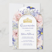 Rosa Lila Blütengrabkirche Einladung (Vorderseite)