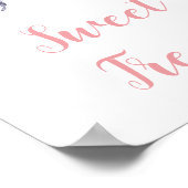 Rosa Lila Blütenschmetterlinge Süße Leckereien Unt Poster (Ecke)