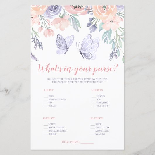 Rosa Lila Blütenschmetterlinge Was ist in deiner H (Vorderseite)