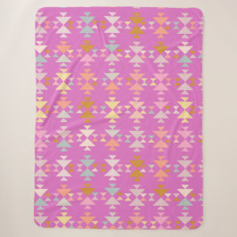 Rosa lila Boho geometrisches gemütliches modernes Sherpadecke
