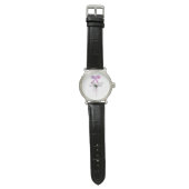 Rosa lila Bugfunkel Glitzer Brautparty Armbanduhr (Flach)