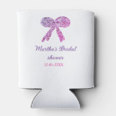 Rosa lila Bugfunkel Glitzer Brautparty Dosenkühler (Rückseite)