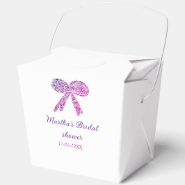 Rosa lila Bugfunkel Glitzer Brautparty Geschenkschachtel