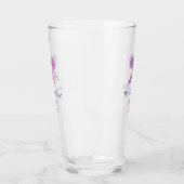 Rosa lila Bugfunkel Glitzer Brautparty Glas (Links)