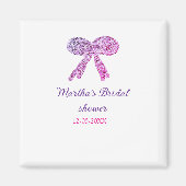 Rosa lila Bugfunkel Glitzer Brautparty Magnet (Vorne)