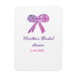 Rosa lila Bugfunkel Glitzer Brautparty Magnet
