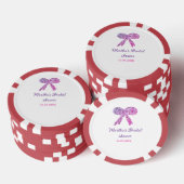 Rosa lila Bugfunkel Glitzer Brautparty Pokerchips (Stapel)