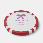 Rosa lila Bugfunkel Glitzer Brautparty Pokerchips (Einzeln)