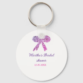Rosa lila Bugfunkel Glitzer Brautparty Schlüsselanhänger