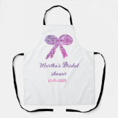 Rosa lila Bugfunkel Glitzer Brautparty Schürze (Vorderseite)