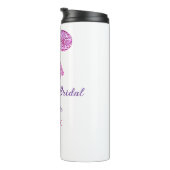 Rosa lila Bugfunkel Glitzer Brautparty Thermosbecher (Nach rechts gedreht)