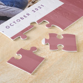 Rosa lila, buntes personalisiertes Foto Puzzle (Seite)