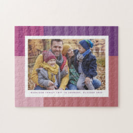 Rosa lila, buntes personalisiertes Foto Puzzle