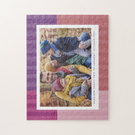 Rosa lila, buntes personalisiertes Foto Puzzle