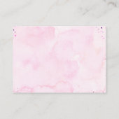 Rosa Lila Butterfly Babydusche Anfrage Begleitkarte (Rückseite)