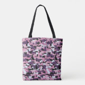 Rosa/Lila Camouflage für Hunde und Knochen Tasche (Rückseite)