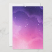 Rosa Lila Candy Galaxy Girl's any Age Birthday Einladung (Rückseite)
