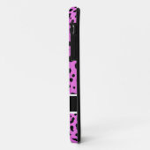 Rosa/Lila Cheetah Print Mit Monogramm iPhone Case (Hinten/Links)