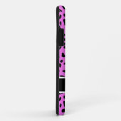 Rosa/Lila Cheetah Print Mit Monogramm iPhone Case (Hinten/Rechts)