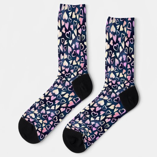 Rosa Lila Crew-Socken Socken (Linkes Detail)