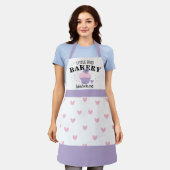 Rosa Lila Cupcake Individuelle Bäckerei Schürze (Getragen)