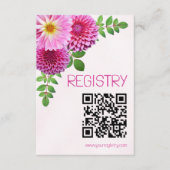 Rosa Lila Dahlia Girl Showregistrierung Begleitkarte (Vorderseite)