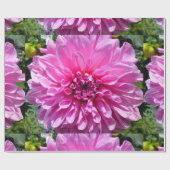 Rosa Lila Dhalia-Blume Geschenkpapier (Flach)