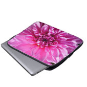 Rosa Lila Dhalia-Blume Laptopschutzhülle (Vorne Knopf)