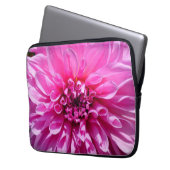 Rosa Lila Dhalia-Blume Laptopschutzhülle (Vorderseite Links)