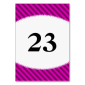 Rosa/Lila Diagonalstreifen + Spritzer Form Tischnummer (Vorderseite)