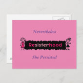 Rosa Lila, doch sie beharrte politisch Postkarte (Vorne/Hinten)