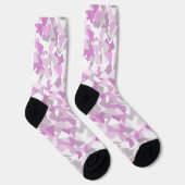 Rosa lila Dreieckmuster Socken (Rechts)