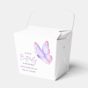 Rosa lila ein kleiner Schmetterling Baby Shower  Geschenkschachtel