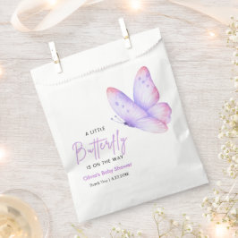 Rosa lila ein kleiner Schmetterling Baby Shower Geschenktütchen