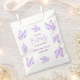 Rosa Lila Ein Kleiner Schmetterling Baby Shower Geschenktütchen