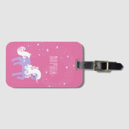 Rosa Lila Einhornsteine Gepäckanhänger