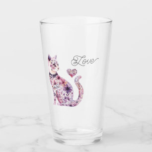 Rosa Lila Errötende Blumen Herzen Liebe Glas