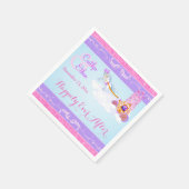 Rosa, Lila Fantasy Fairytale Hochzeit Napkins Serviette (Ecke)