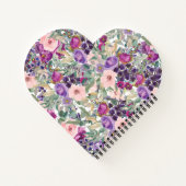 Rosa Lila Farbe Grün der Blütenfarbe Notizblock (Rückseite)