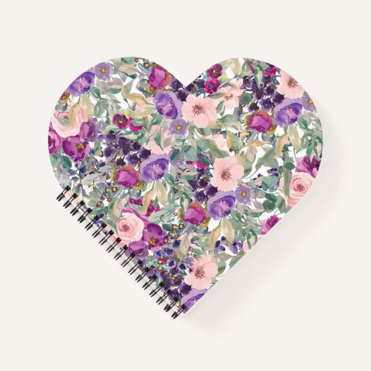 Rosa Lila Farbe Grün der Blütenfarbe Notizblock (Vorderseite)