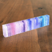 Rosa lila Farben-Bürsten-Anschläge malten Namensplakette (Seite)