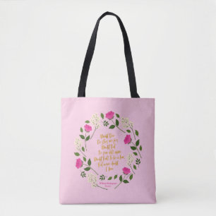 Rosa Lila Floral William Shakespeare nie Zweifel Tasche
