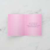 Rosa, Lila florale Herzen Danke Karte (Innenseite)