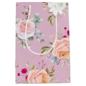 rosa, lila, florale mittlere geschenktüte (Vorderseite)
